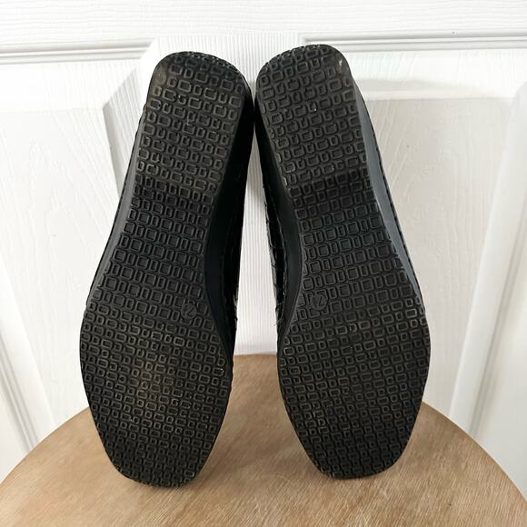 Ara Black Croc Embossed Rachel Slip On Loafer Low Comfort Wedge 7.5 G UK 10 US - Picture 9 of 10